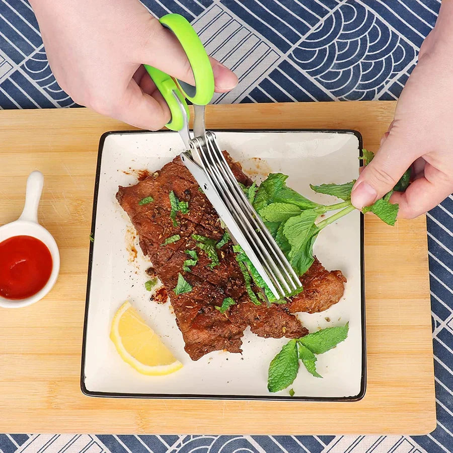 🔥5-Blade Kitchen Salad Scissors