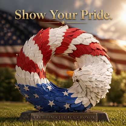 Let Pride Soar at Your Door: The 3D Patriotic Eagle Wreath