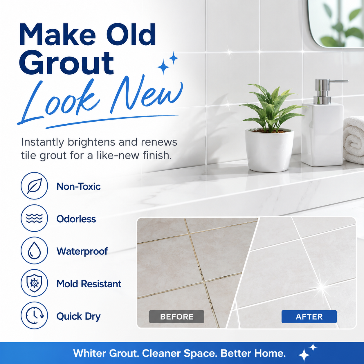 Grout Marker™ | Waterproof Tile Grout Paint & Repair Pen