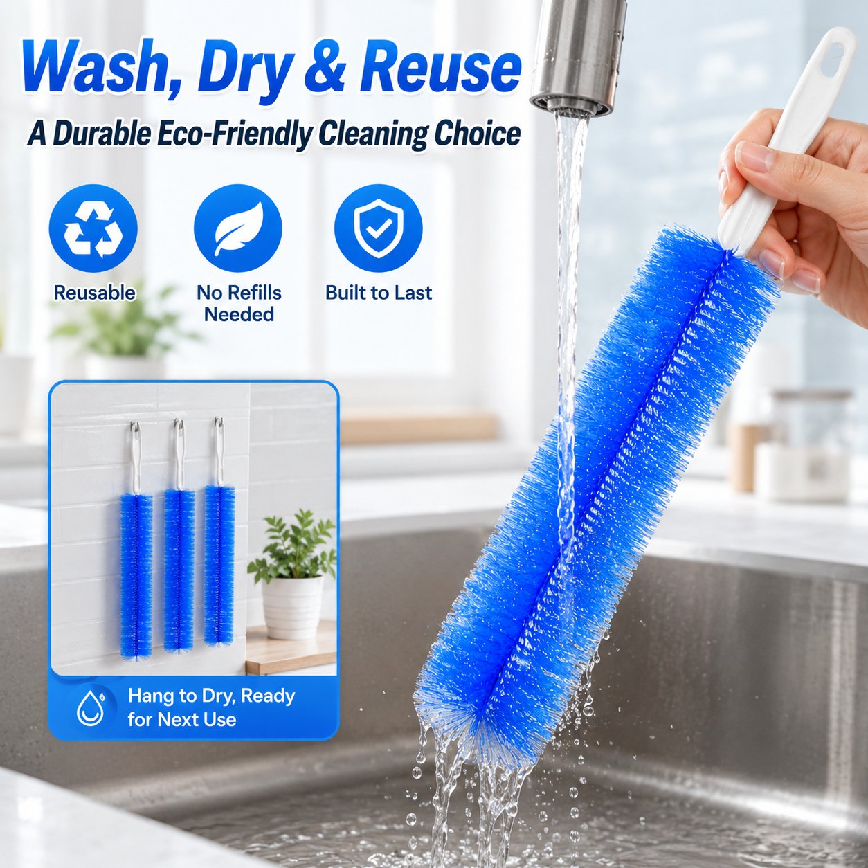 Dust Removal Brush, Bendable Microfiber Head