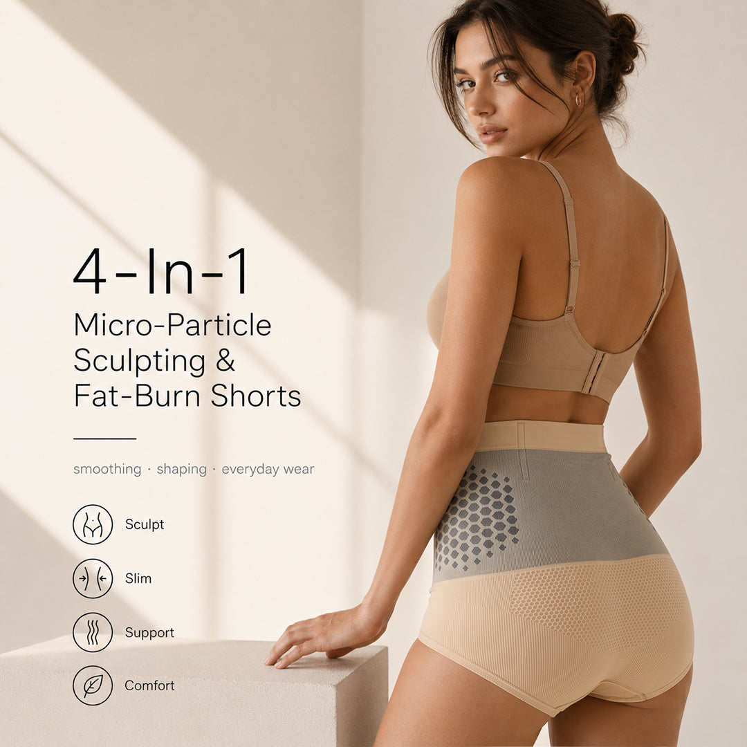4‑In‑1 Micro‑Particle Sculpting & Fat‑Burn Shorts