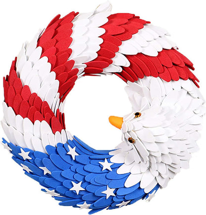 Let Pride Soar at Your Door: The 3D Patriotic Eagle Wreath