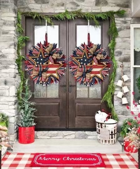 🇺🇸 Sentinels of Honor: 250th Anniversary Hand-Tied Wreath (50% OFF)