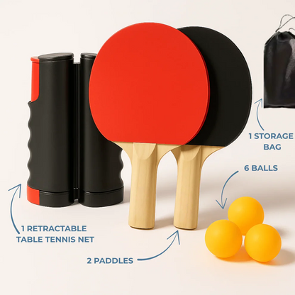 Retractable & Portable Table Tennis Net