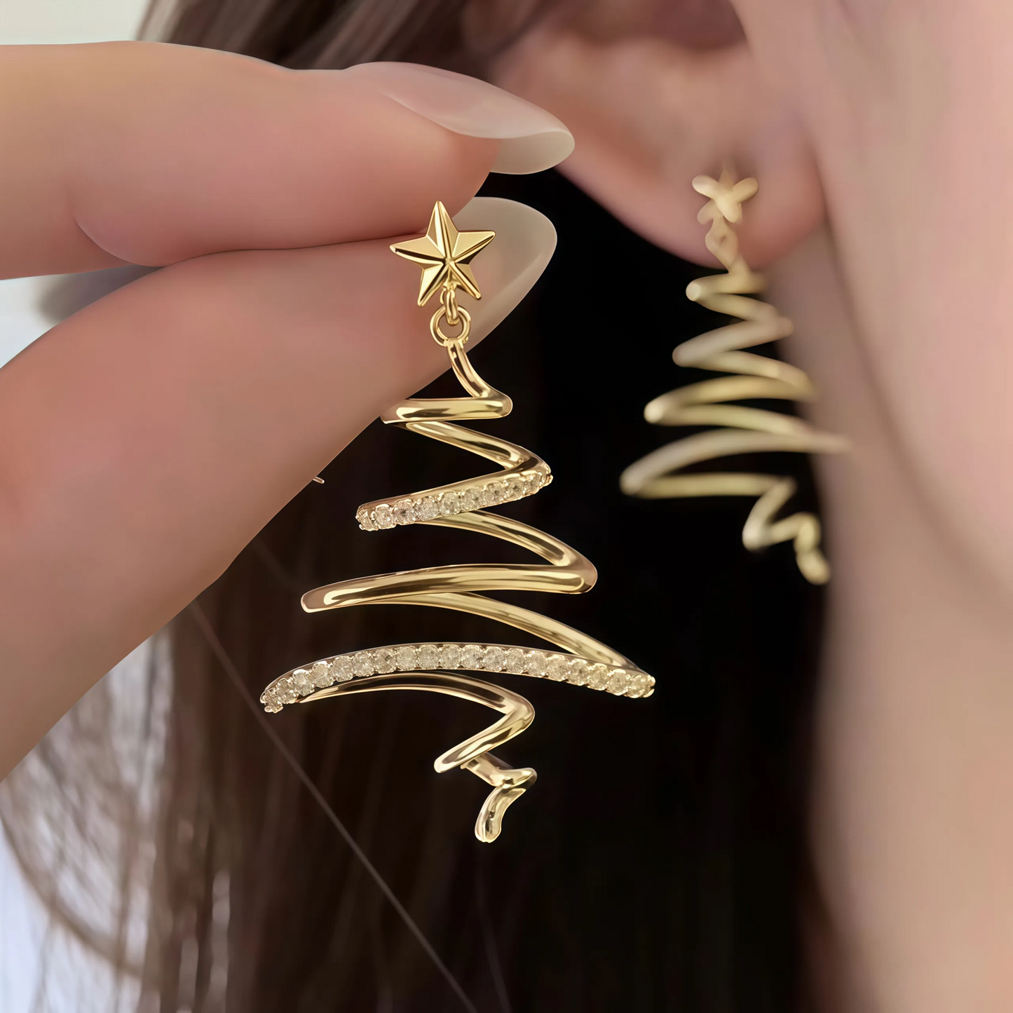 🔥Buy 1 Pair Get 1 Pair Free🔥 Christmas Gift For Her -Shiny Christmas Tree Earrings🎁