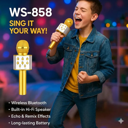 3-in-1 Wireless Bluetooth Karaoke Microphone