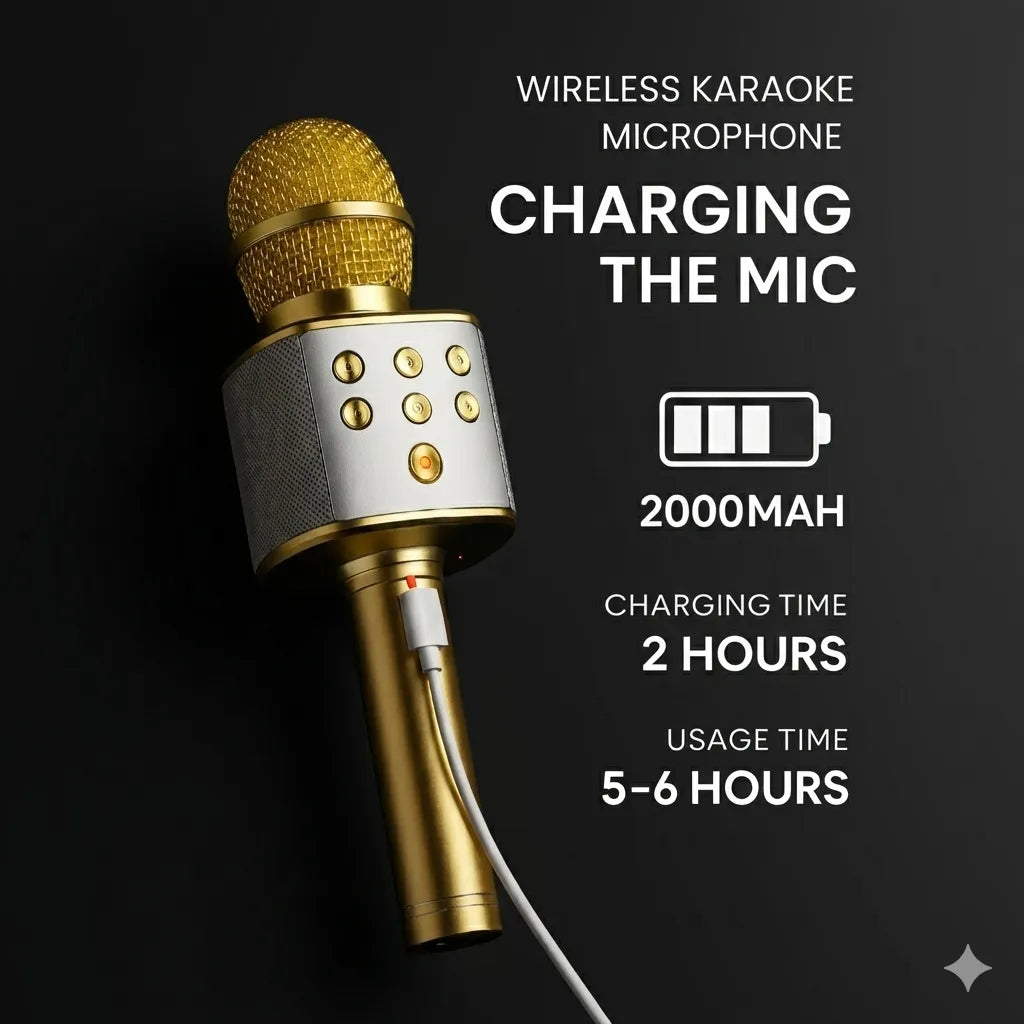 3-in-1 Wireless Bluetooth Karaoke Microphone