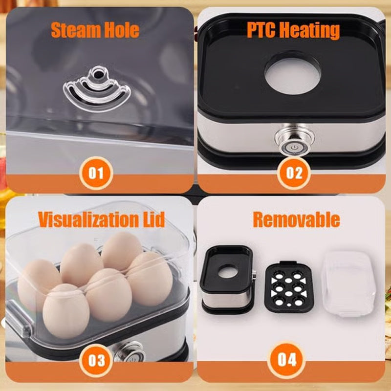 Quick-Cook Egg & Snack Steamer – Ideal for Busy Mornings