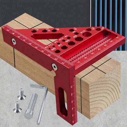 Odeiun™ Premium Aluminum Alloy Triangular Ruler – Dual-Purpose Measuring & Scribing Tool for Woodworking