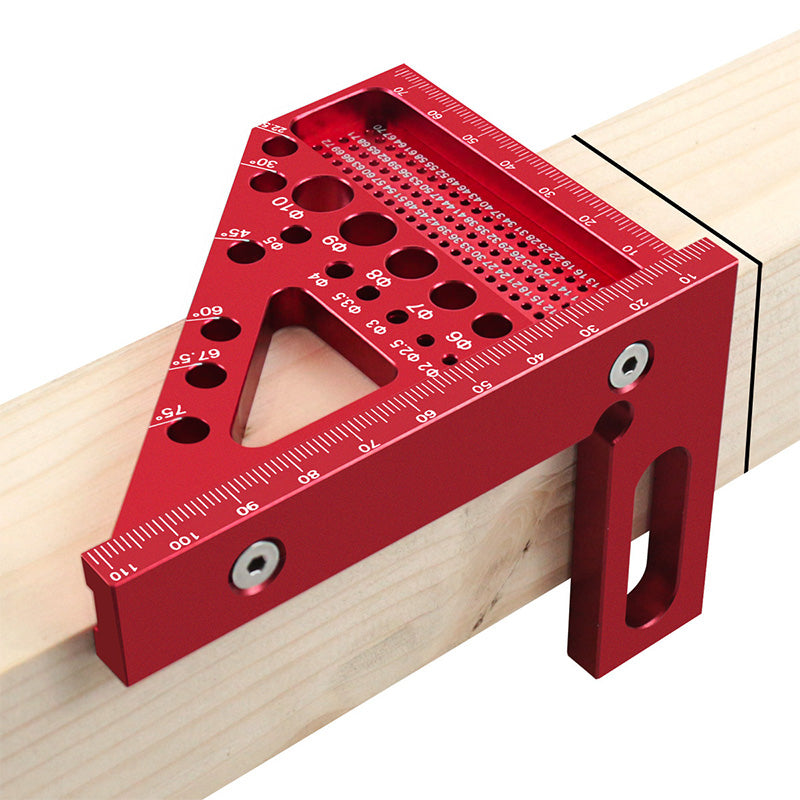 Odeiun™ Premium Aluminum Alloy Triangular Ruler – Dual-Purpose Measuring & Scribing Tool for Woodworking