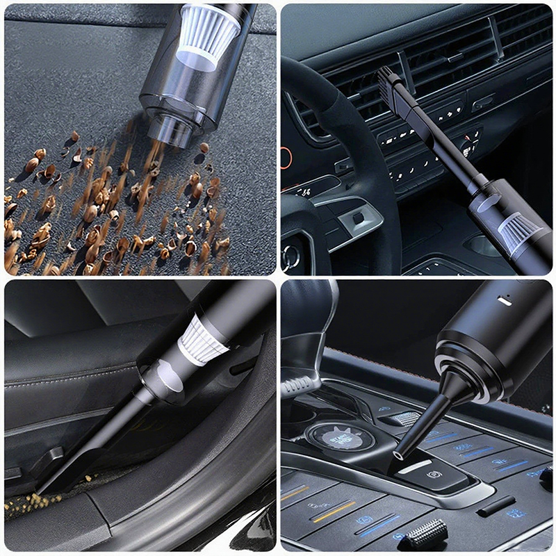 ✨Powerful Mini Car Vacuum Cleaner – Quiet, Cordless, HEPA Filtration for Deep Cleaning & Fresh Air