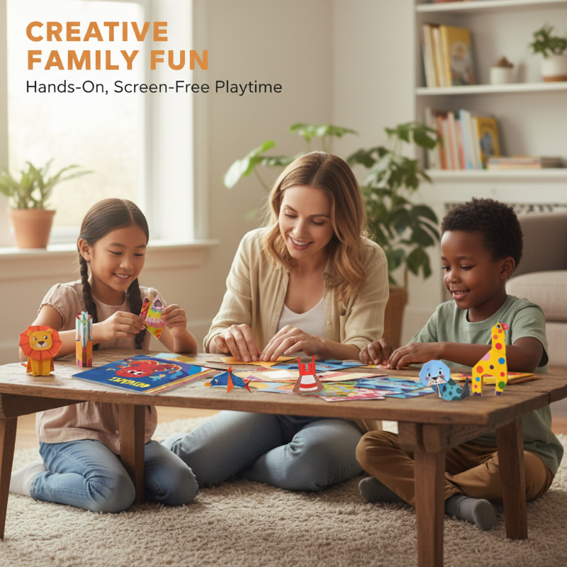 152-Piece 3D Paper Animal Craft Kit – Fun, Educational & Safe for Kids
