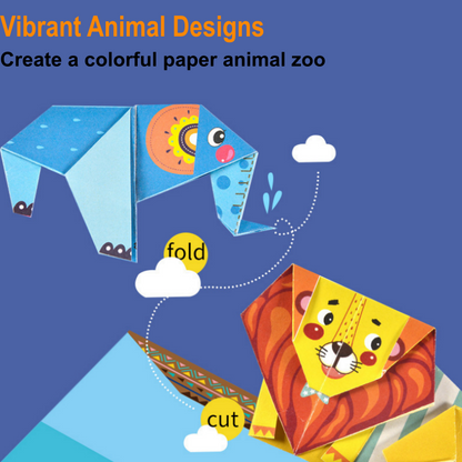 152-Piece 3D Paper Animal Craft Kit – Fun, Educational & Safe for Kids