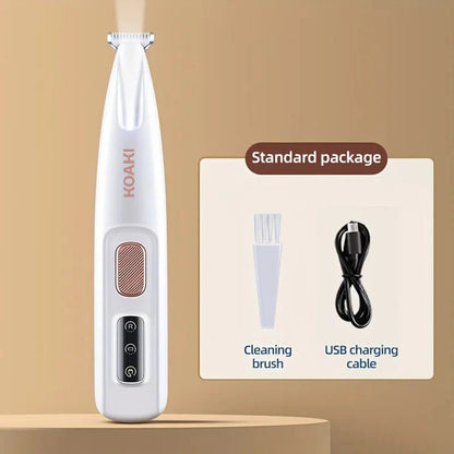 USB Charging Dog Cat Paw Trimmer with LED Light Waterproof